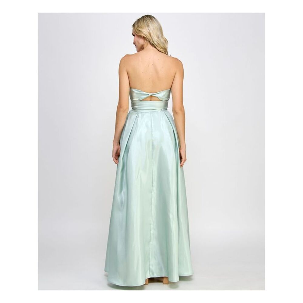 SPEECHLESS Green Sleeveless Full-Length Dress 1 - Picture 2 of 3